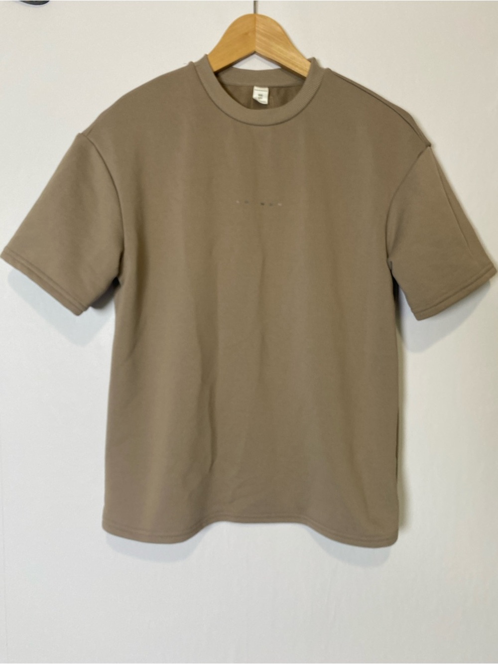 SUMWON Youth Beige/tan Oversized Graphic T Shirt Boxy Short Sleeve Kids Size 12Y